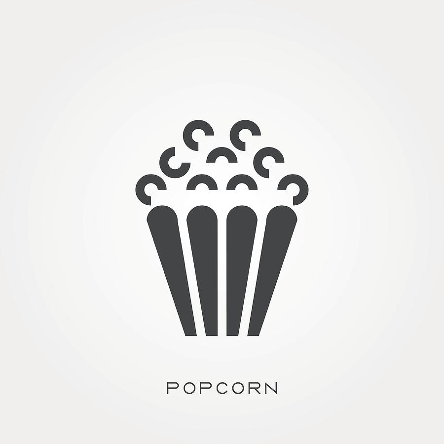 900x900 Silhouette Icon Popcorn