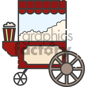 300x300 Popcorn Cart Vector Royalty Free Icon Art Clipart Royalty Free
