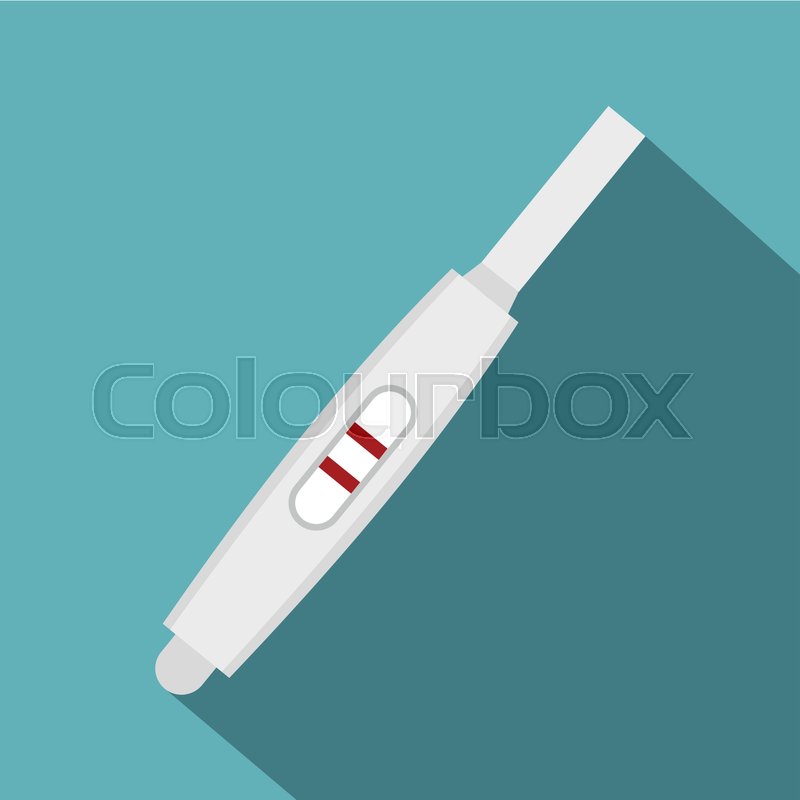 800x800 Positive Pregnancy Test Icon Flat Stock Vector Colourbox