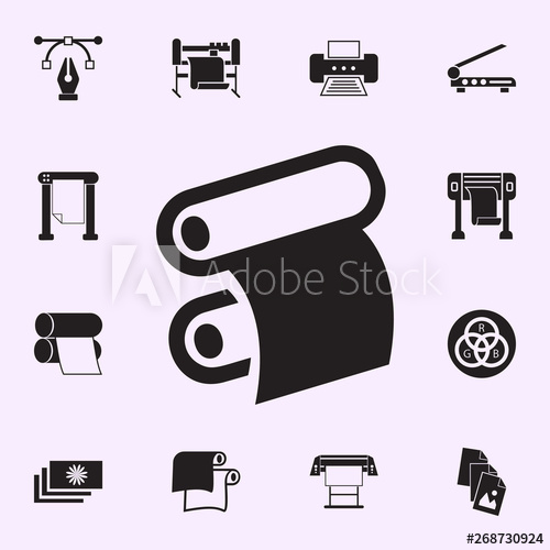 500x500 Paper Roll Of A Printing Press Icon Print House Icons Universal