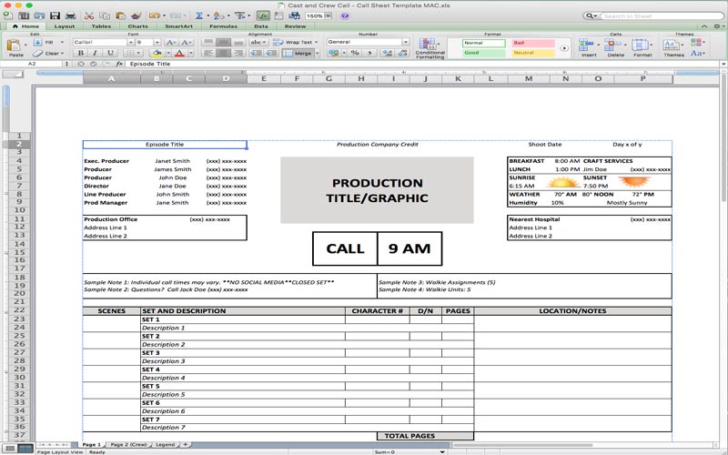 800x500 Useful Microsoft Excel Templates For Indie Filmtv Production