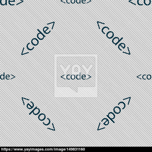 512x512 Code Sign Icon Programming Language Symbol Seamless Pattern