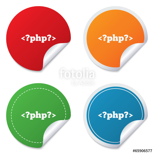 500x500 Php Sign Icon Programming Language Symbol Stock Image