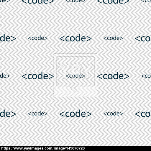 512x512 Code Sign Icon Programming Language Symbol Seamless Abstract