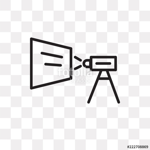 Projector Icon On Transparent Background Modern Icons Vector 500x500 Projector Icon On Transparent Background Modern Icons Vector