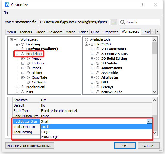 556x519 Toolbars Bricscad Help Center