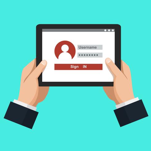 490x490 Login Concept,data Protection, Internet Security Icon, Infographic