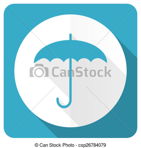450x470 Umbrella Blue Flat Icon Protection Sign