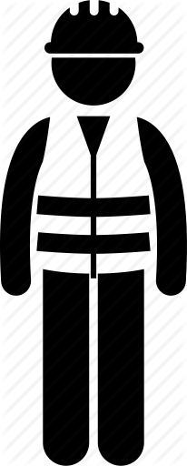 206x512 Attire, Construction, Helmet, Jacket, Safety, Vest, Worker Icon