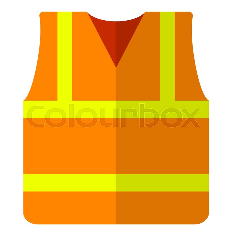 800x800 Road Vest Safety Jacket Flat Icon, Stock Vector Colourbox
