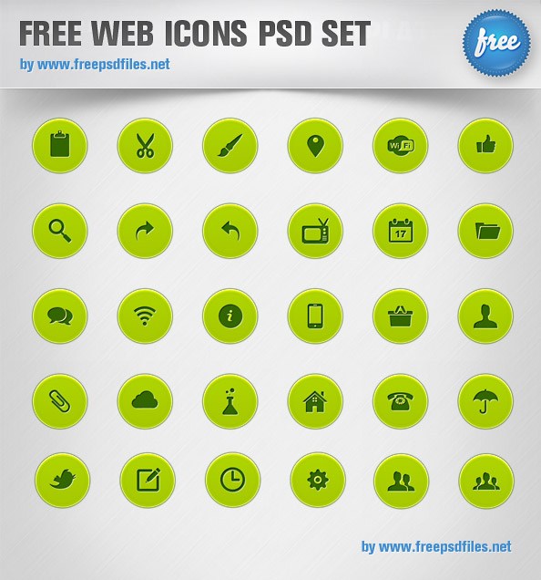 594x636 Web Icons Set