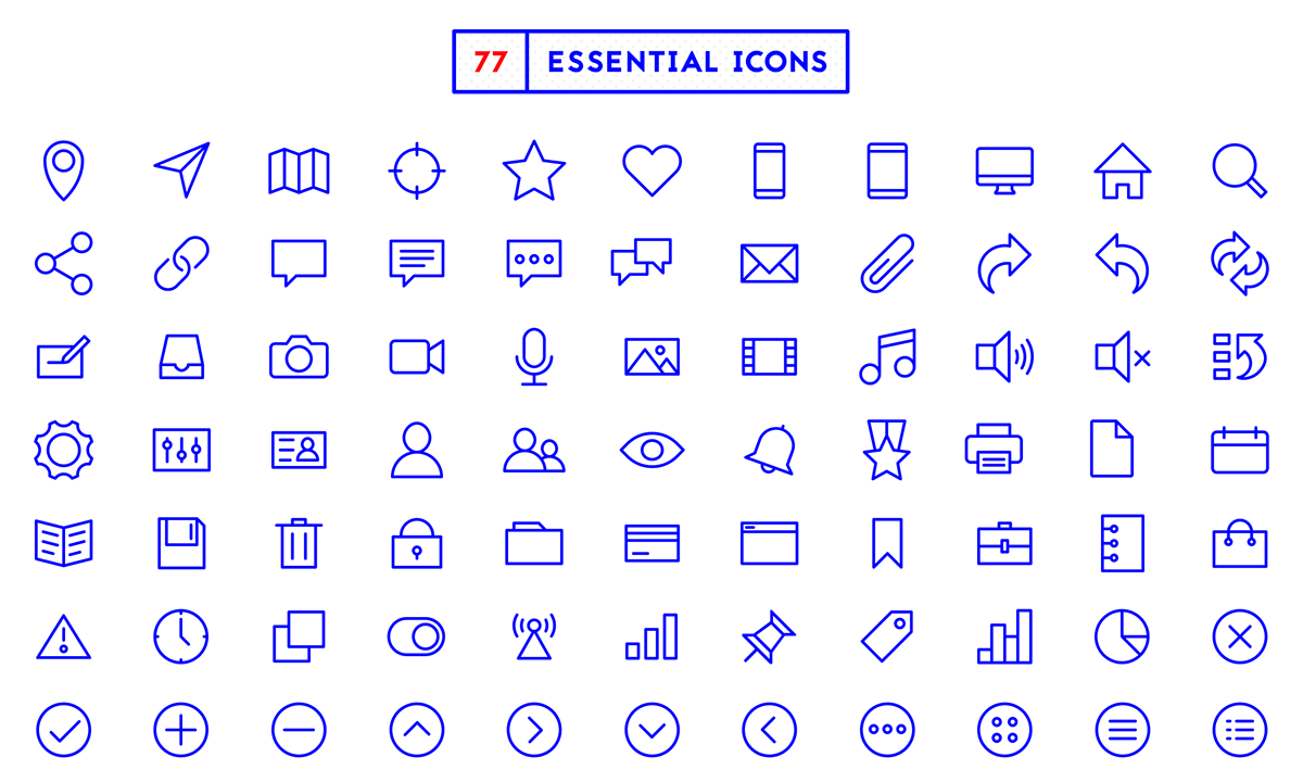 1200x720 Free Essential Icons Psdblast