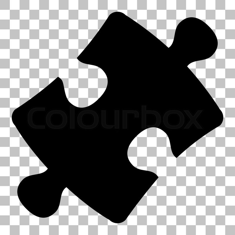 800x800 Puzzle Piece Sign Flat Style Black Stock Vector Colourbox