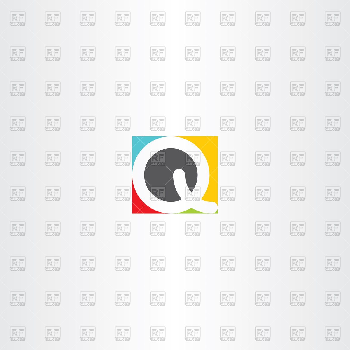 1200x1200 Colorful Icon Q Letter Vector Image Of Icons And Emblems