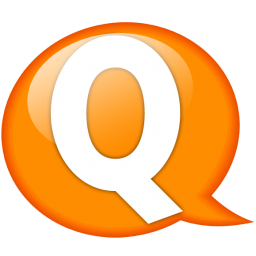 256x256 Speech Balloon Orange Q Icon Speech Balloon Orange Iconset