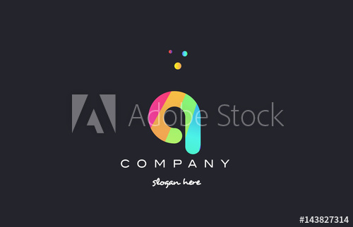 500x322 Q Colored Rainbow Creative Colors Alphabet Letter Logo Icon