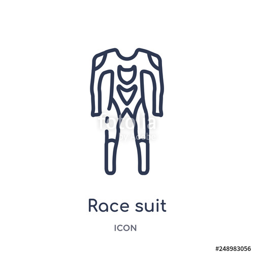 500x500 Race Suit Icon From Security Outline Collection Thin Line Race