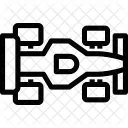 256x256 Racing Car Icon Of Line Style