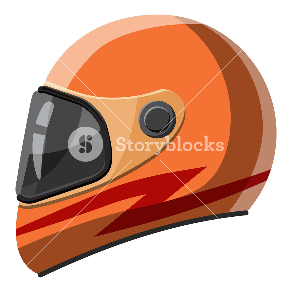 1000x1000 Orange Racing Helmet Icon Isometric Illustration Of Orange