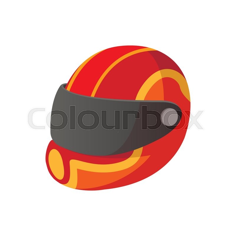 800x800 Racing Helmet Cartoon Icon Yellow And Stock Vector Colourbox