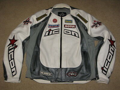 400x300 Icon Leather Motorcycle Racing Riding Jacket Xxl Merc Hero