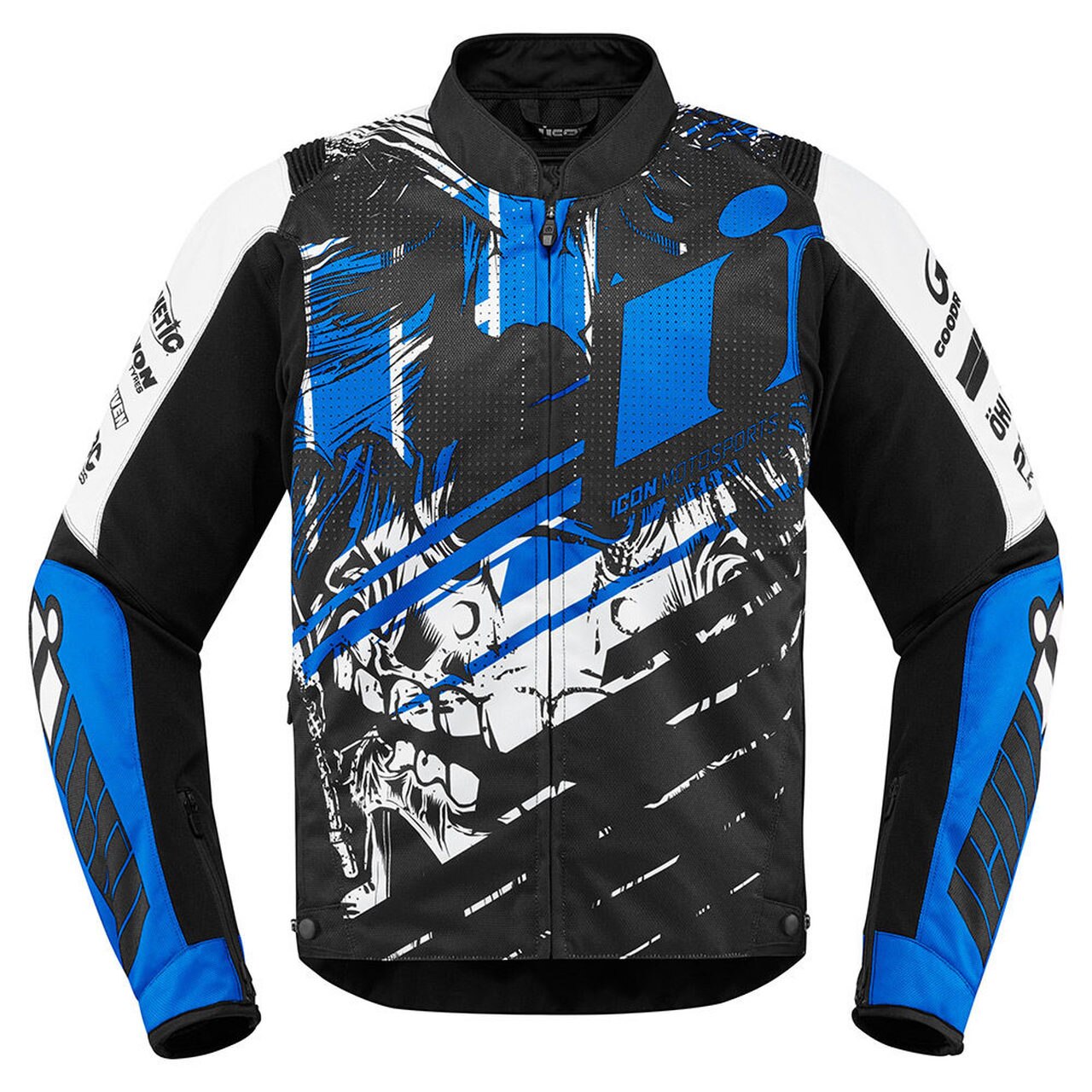 1280x1280 Icon Racing Adult Overlord Stim Motorcycle Jacket Blue All Sizes