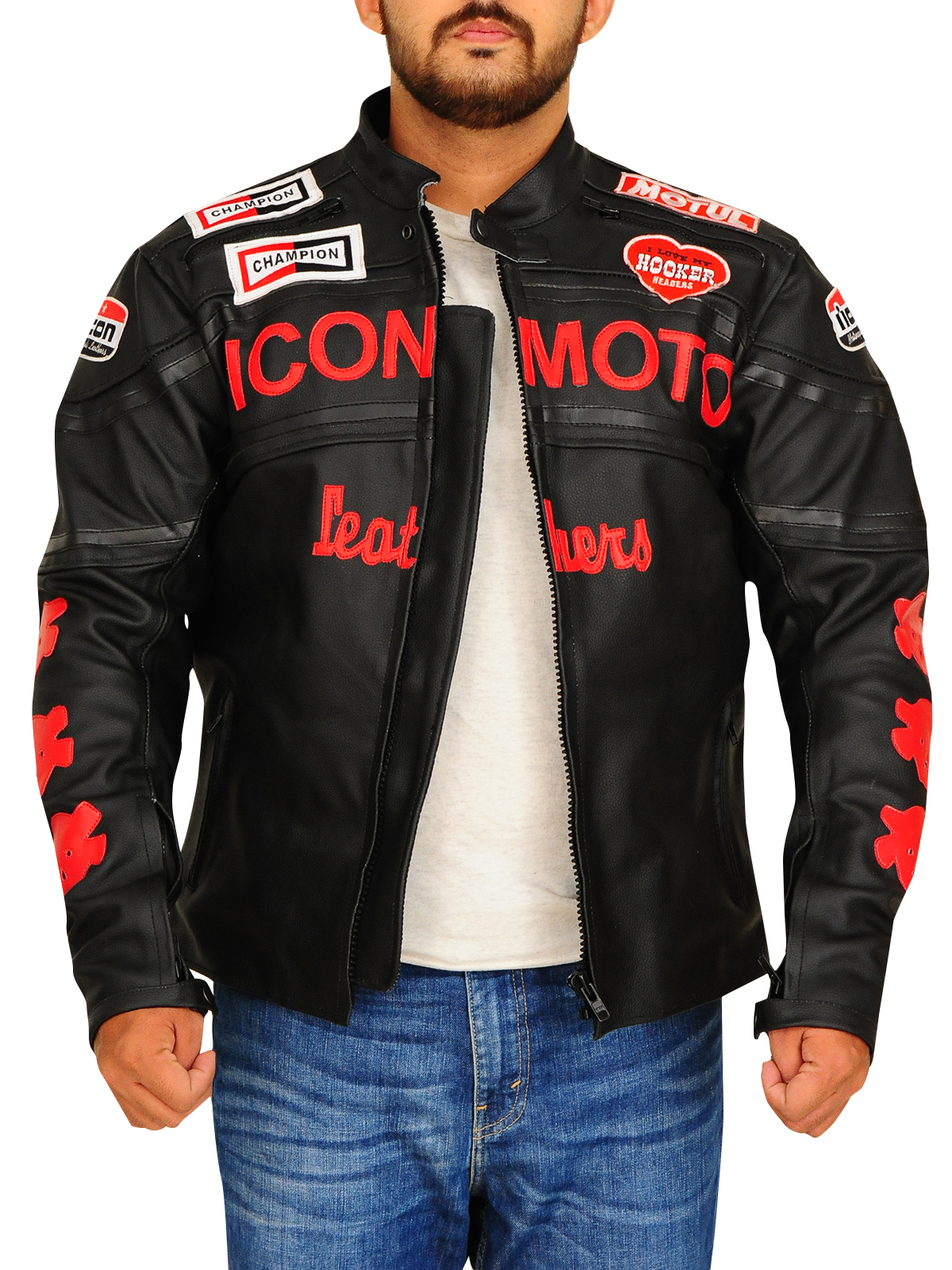 1200x1600 Iconic Icon Moto Biker Leather Jacket Men's Jacket Mauvetree