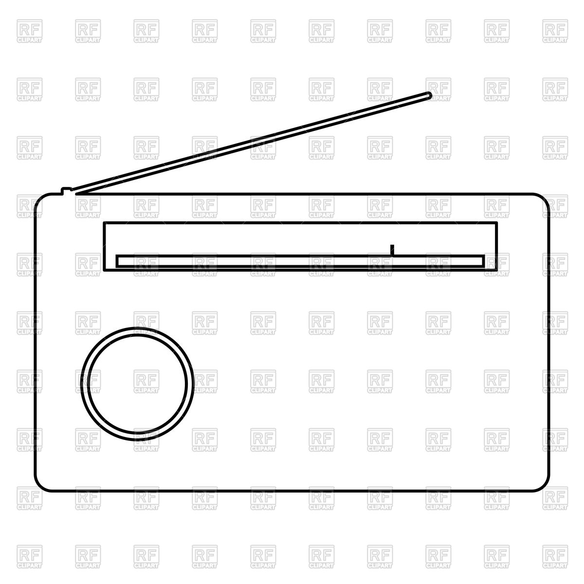 1200x1200 Radio Outline Icon Vector Image Of Silhouettes, Outlines
