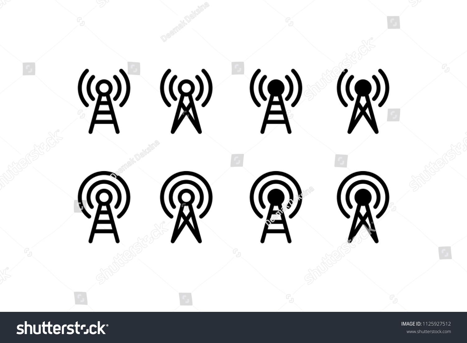 1500x1101 Signal Tower Icon Set Tower, Antenna, Network, Signal, Antenna
