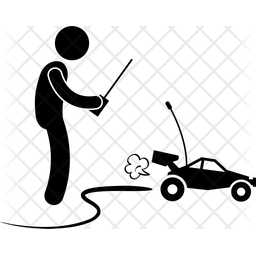 256x256 Remote Control Car Icon Of Glyph Style