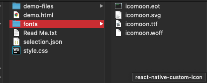 416x168 React Native Library React Native Custom Icon