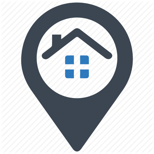 512x512 Gps, Home, House, Location, Marker, Navigation, Real Estate Icon