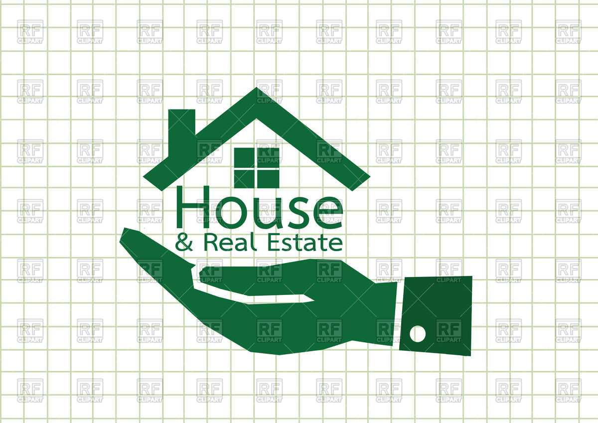 1200x849 Hand And Home Icon Real Estate Concept Vector Image