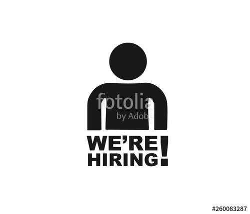 500x429 We Are Hiring Icon, Recruitment Sign Stock Image And Royalty