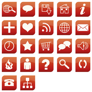Glossy Red Web Icon 370x370 Glossy Red Web Icon