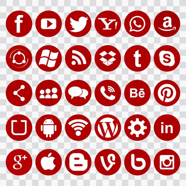 Red Icons For Social Networks Vector Free Download 626x626 Red Icons For Social Networks Vector Free Download