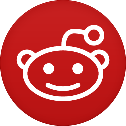 512x512 Red Circle Reddit Icon
