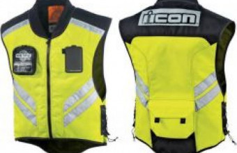 340x220 Icon Mesh Safety Reflective Vest Size M, Jackets Motorcycles