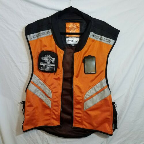 500x500 Super Size Icon Mesh Orange Reflective Vest Military Mil Spec