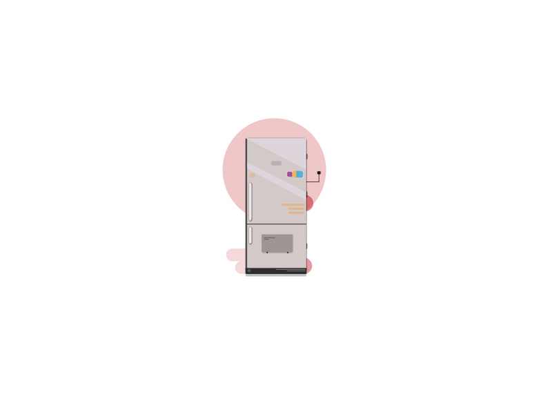 800x600 Refrigerator Icon Illustration