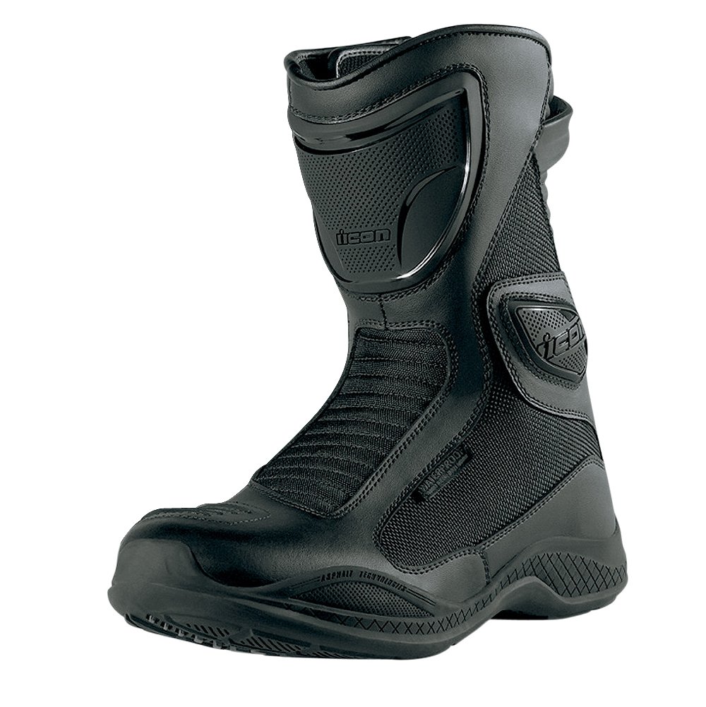 1000x1001 Icon Reign Waterproof Street Riding Boots Black Amazon Ca