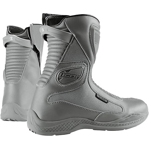 495x495 Icon Reign Waterproof Boots Moto Technical Grey