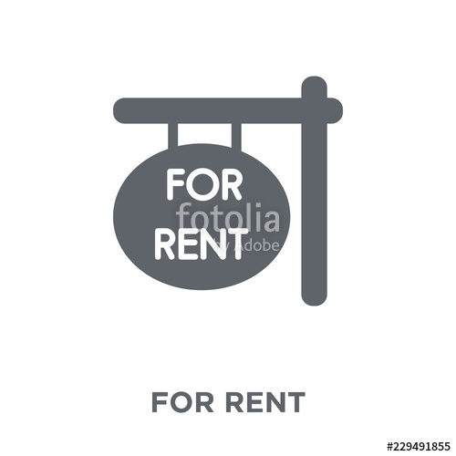 500x500 For Rent Icon From Collection Stock Image And Royalty Free