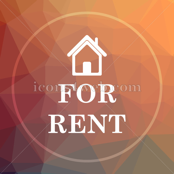 600x600 For Rent Low Poly Icon Website Low Poly Icon