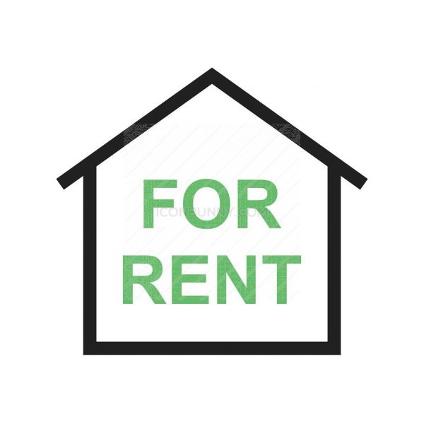 600x600 For Rent House Line Green Black Icon