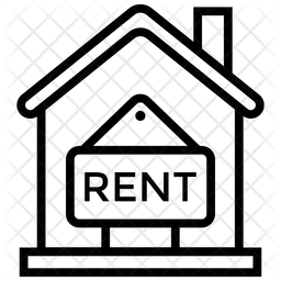 256x256 House For Rent Icon Of Line Style