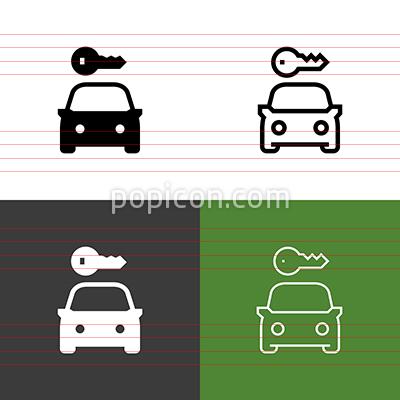 400x400 Car Rental Icon Set
