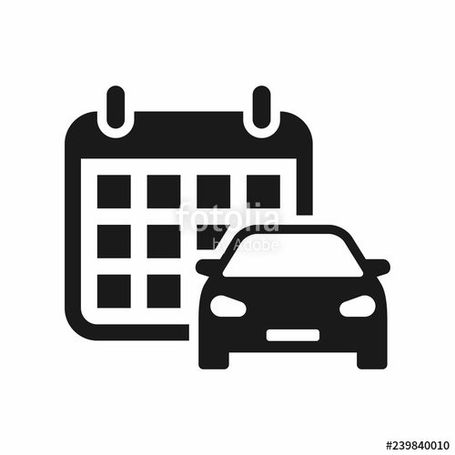 500x500 Car Rental, Reservation Vector Icon Stock Image And Royalty Free