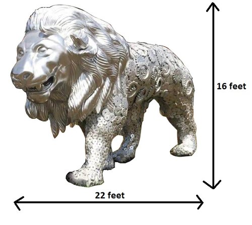 500x447 Chrome Make In India Lion Mascot Logo Symbol Icon Replica