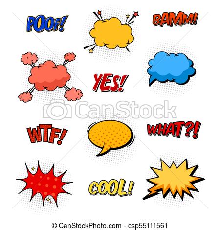 450x470 Replicas In Form Of Clouds, Bubble Speeches Oops And Boom